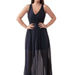 Long plain dress 4-6080