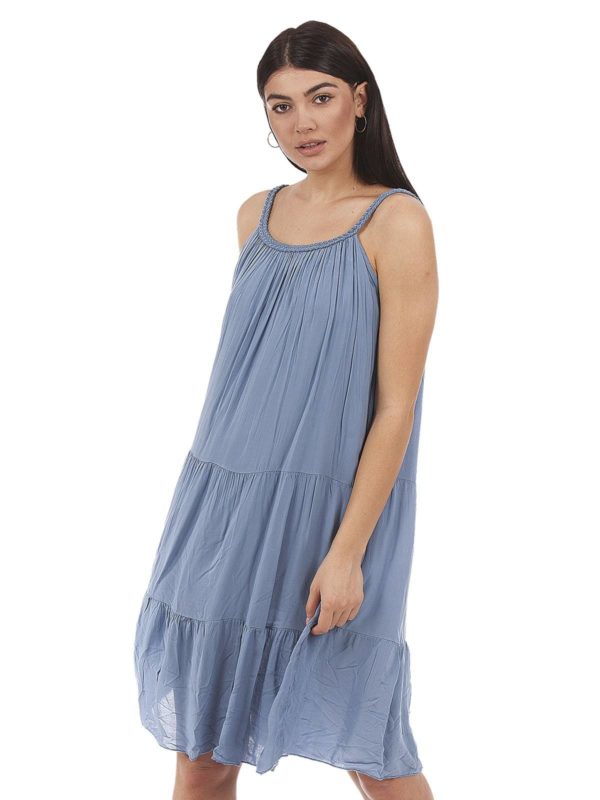 Dress with knitted design at the neckline 10-86816 - Image 3