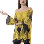 Blouse with lace and sleeves 10-90399