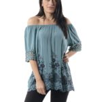 Blouse with lace 10-90616