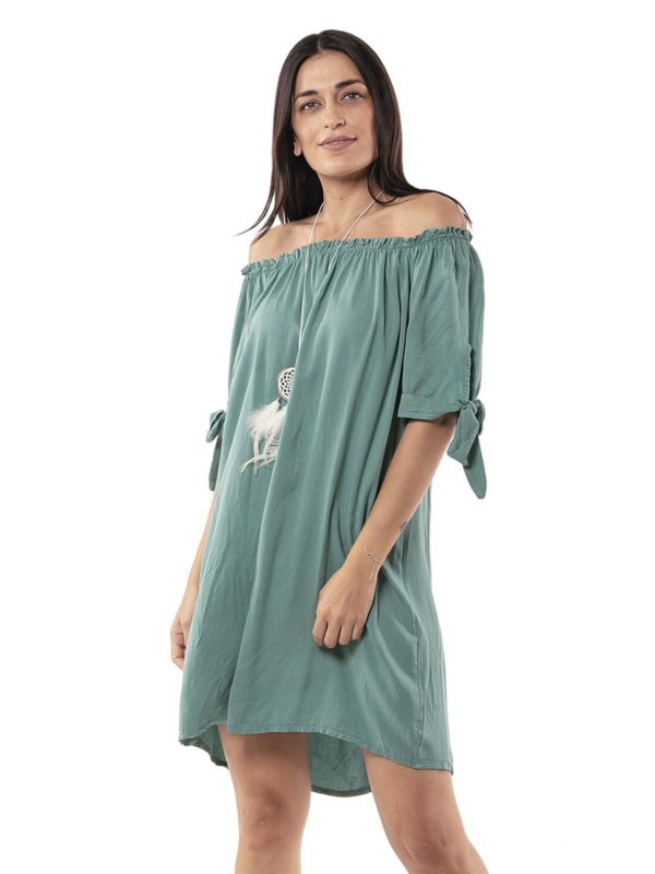 Plain short dress 14-6964 - Image 4