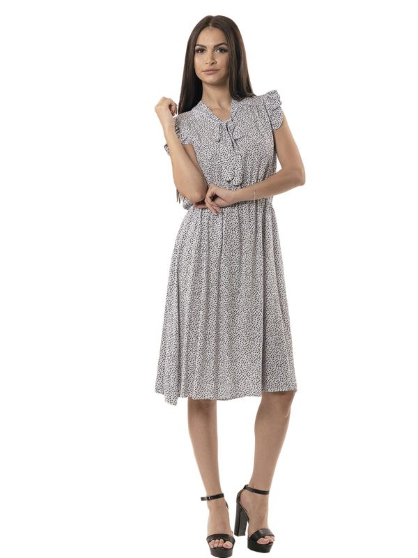 Floral dress with ruffles 14-7706 - Image 3