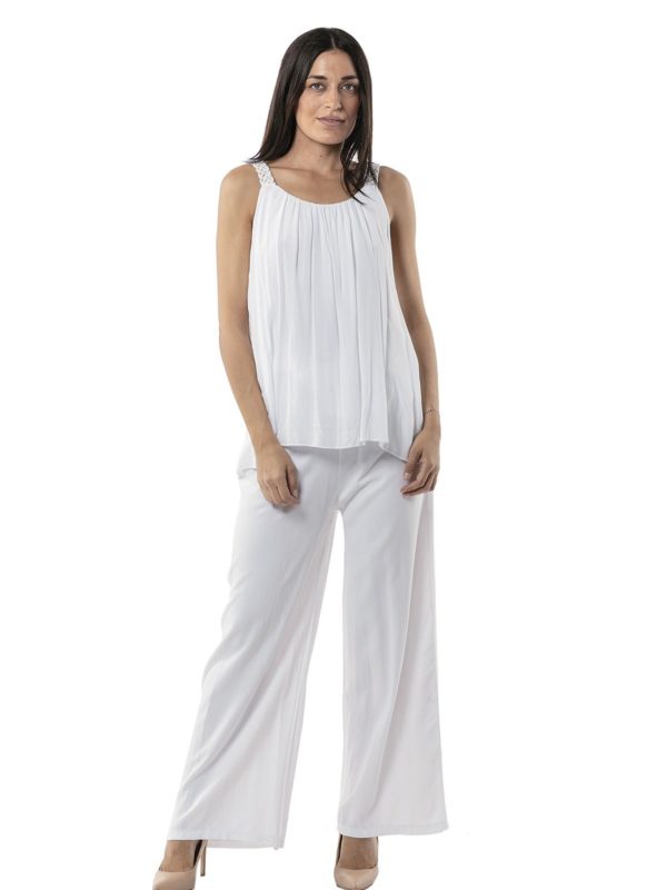 Plain blouse sleeveless 14-8227 - Image 3