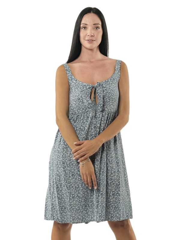 Floral dress with bow 14-8263 - Image 3