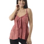 Floral blouse with straps 15-1113