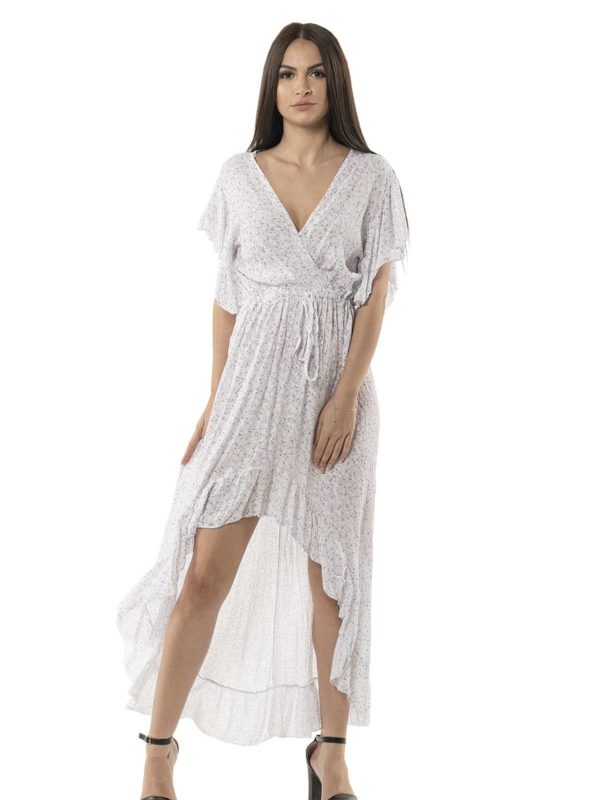 Floral dress with ruffles on the sleeves 15-2325-1 - Image 5