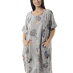 Floral dress with sleeves 17-7051