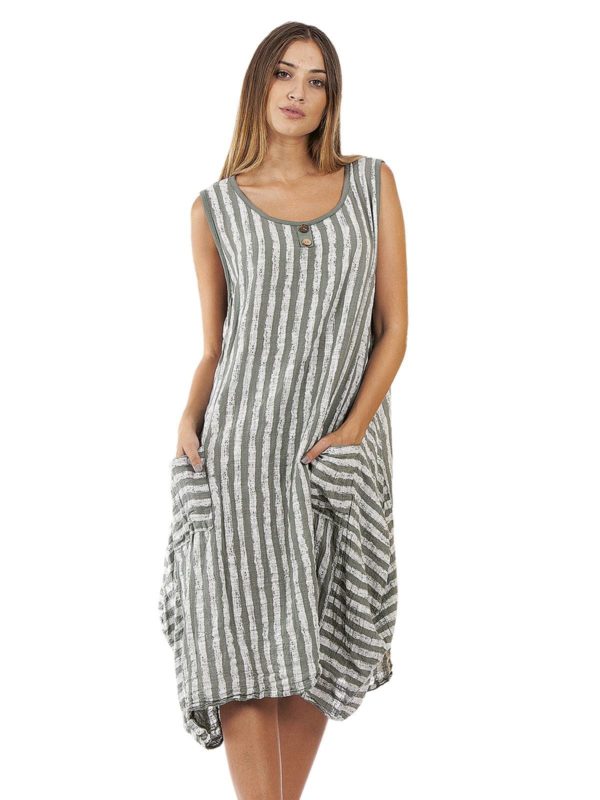 Short dress striped 17-8103 - Image 3