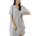 Plain dress with sleeves 17-9085