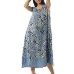 Dress sleeveless floral 17-9161-1