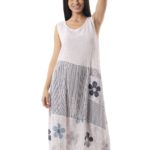 Long dress printed sleeveless 17-9183
