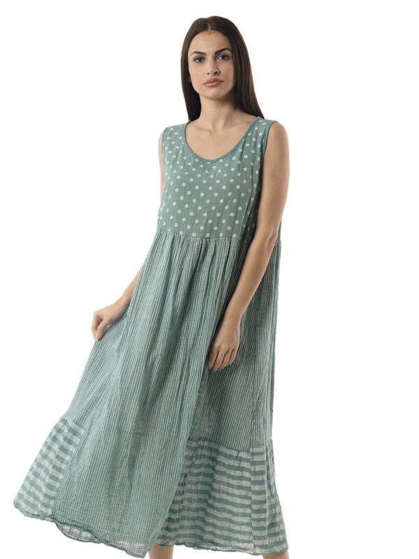 Long dress striped / polka dot 17-9185 - Image 3