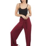 Shirring wide leg trousers 18-101