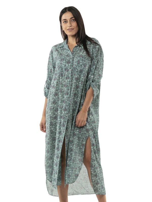 Long floral shirt 2-1985-3 - Image 4