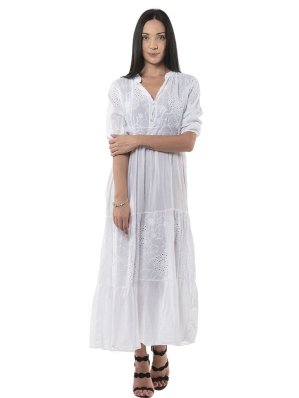 Long plain dress 2-2652 - Image 3