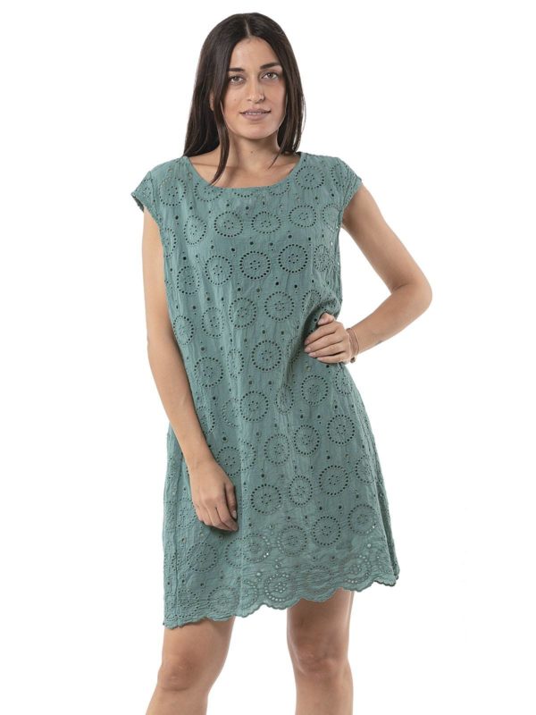 Short plain dress 2-2827-1 - Image 3