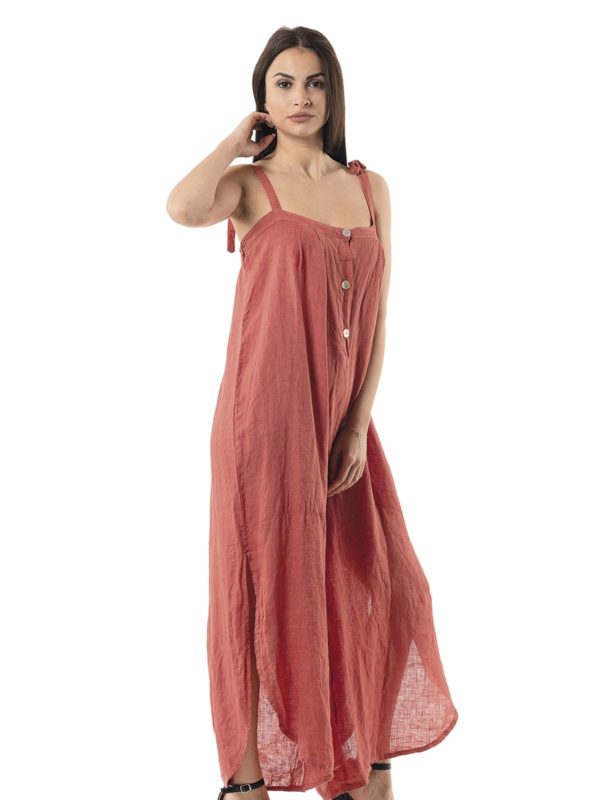 Plain linen jumpsuit 23-19P662 - Image 4