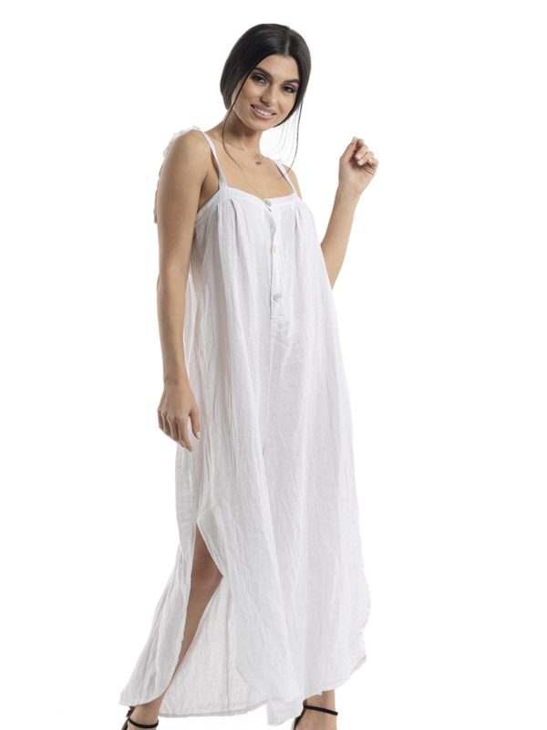 Plain linen jumpsuit 23-19P662 - Image 3