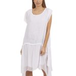 Linen/silk dress 23-8440