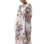 Floral dress with sleeves and pockets 27-3922