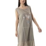 Sleeveless dress with floral print 27-5080