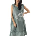 Sleeveless dress with floral print 27-5098