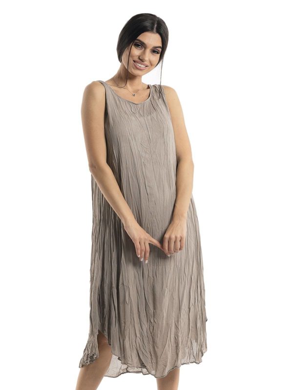 Plain sleeveless dress  27-9096 - Image 3