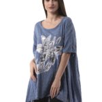 Printed cotton blouse 3-19487