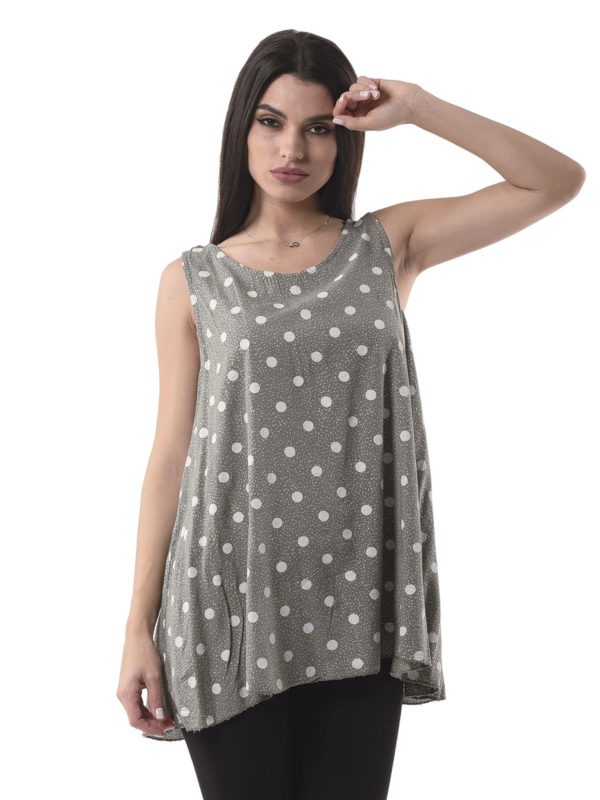 Viscose polka dot blouse 3-19703 - Image 4