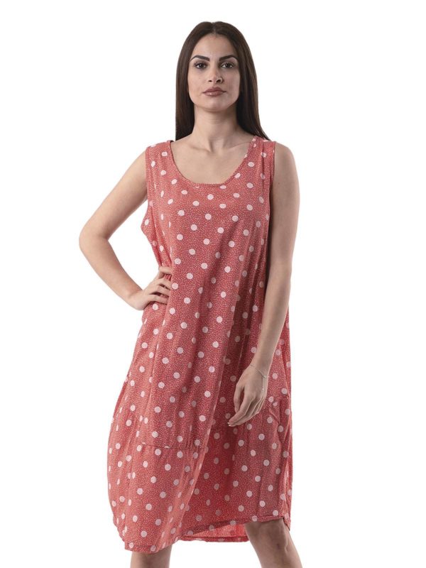 Viscose polka dot dress 3-19781 - Image 3