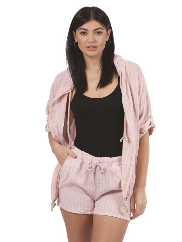 Linen striped shorts 3-8361R - Image 3