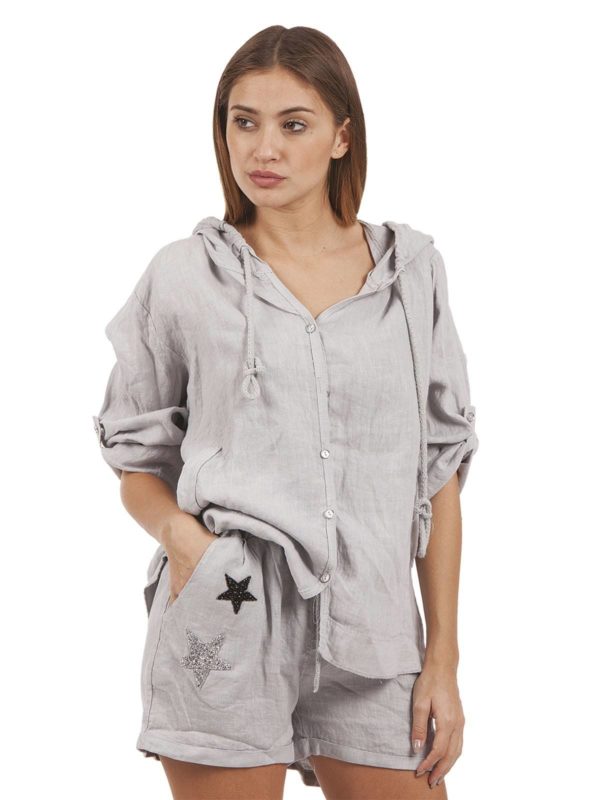 Plain linen cardigan 3-9429/U - Image 3