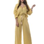 Striped linen cardigan 3-9437-R