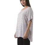 Striped blouse with sleeves 6-19173R