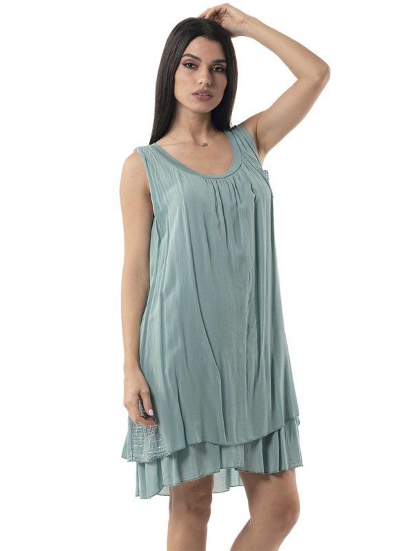 Plain short sequin dress 6-19186 - Image 3