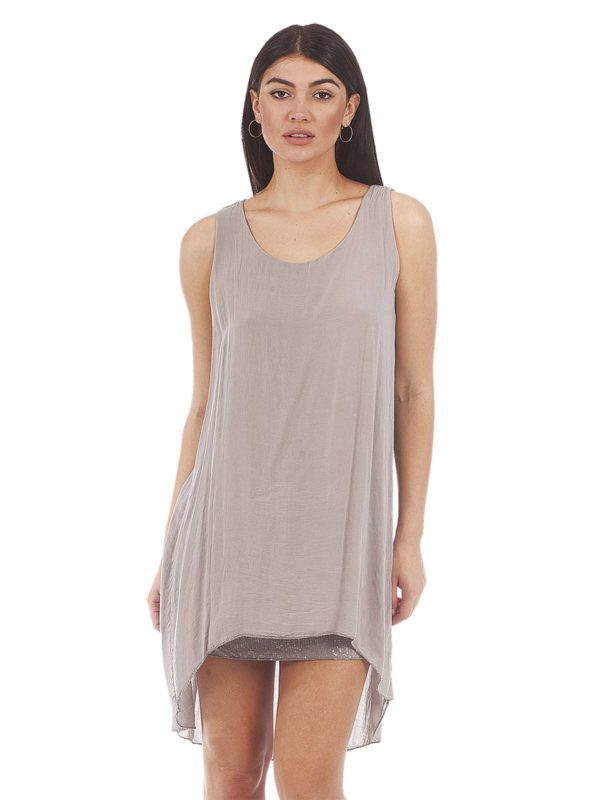 Plain short sequin dress 6-5038/L - Image 3