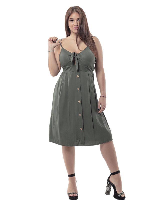 Plain dress with straps 7_51058 - Image 4