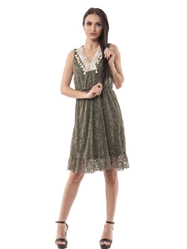 Short dress with floral embroidery 7_51067 - Image 3