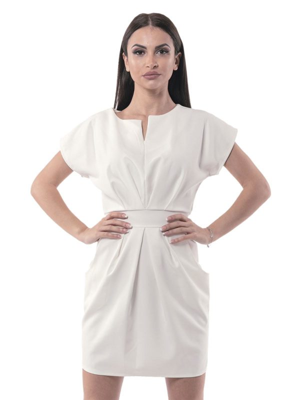 Modern short dress with sleeves 7_5988 - Image 4