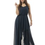 Plain dress with uneven hemline 7_6291