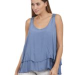 Sleeveless blouse with lace 8-18070