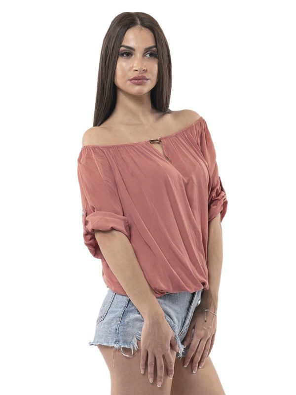 Plain blouse with sleeves 8_1965 - Image 3