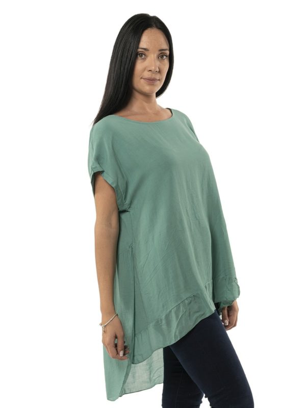 Plain blouse with sleeves 8_1998 - Image 3