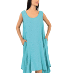 Φόρεμα μονόχρωμο με τιράντα 18-22196